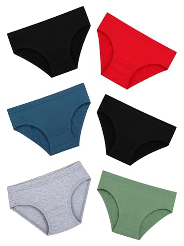 Image of BODYCARE Boys Briefs Pack of 6 | 100% Cotton Ultra Soft Breathable Innerwear with Inner Elastic Band | Skin Friendly, Tagless Comfort | Ideal for School