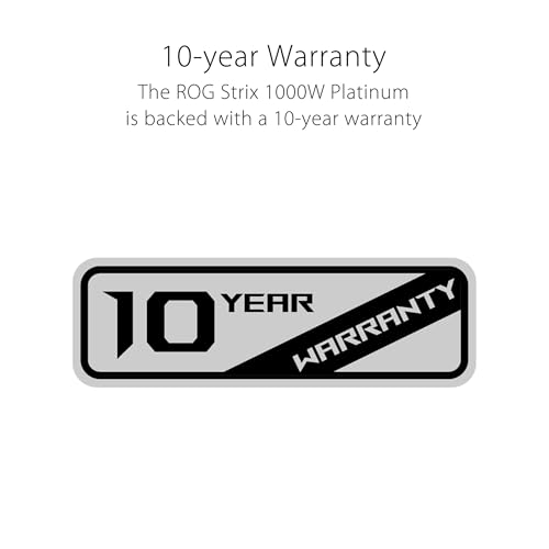 ASUS ROG Strix 1000W Platinum (Fully Modular Power Supply, 80 Plus Platinum Certified, ATX 3.1, PCIe 5.1, Cybenetics Lambda A+, GaN MOSFET, GPU-First, IVS, 10-Year Warranty)