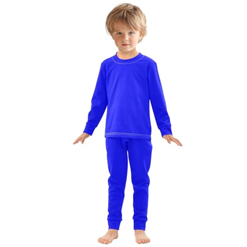 Blue Long Sleeve Pajamas Set Sleepwear Jammies 2pcs Set Pjs Blue