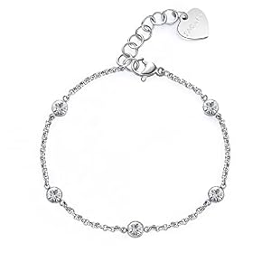 S’Agapõ Damesarmband van staal | Collectie Luce – SCE16, 185mm, Roestvrij staal, Kristal