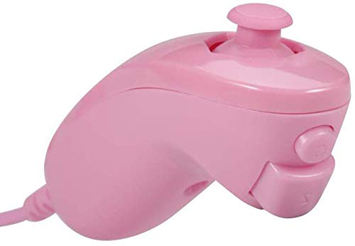 Poulep 2 Packs Gesture Controller And Nunchuck Joystick With Silicone Case For Wii Wii U Gamepad Console (Pink And White) #TOP5
