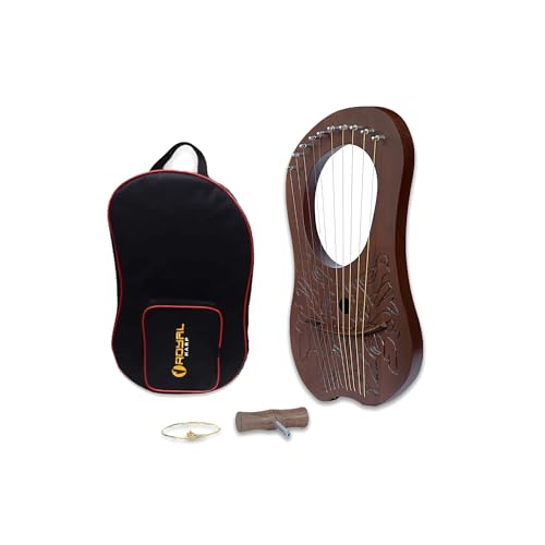 DealzCT 10-String Mahogany Lyre Harp