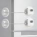 Fridge Lock, Digit Password Refrigerator Lock Child Safety Cabinet Locks Protect Children & Prevent Theft for Freezer Door File Drawer Cabinet Cupboard Windows (2 Pack (Round White))