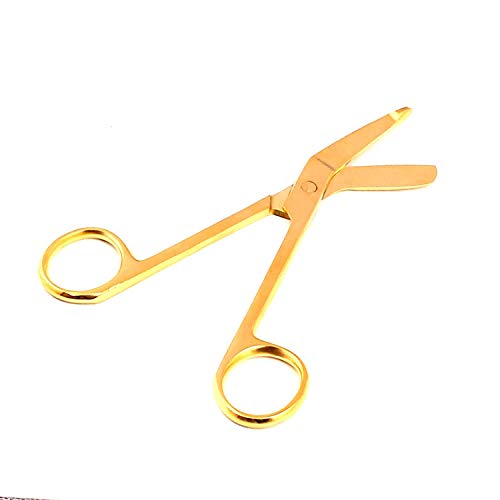DDP FULL GOLD PLATED BANDAGE SCISSOR, 5.5 INCH, 1.70 OUNCE