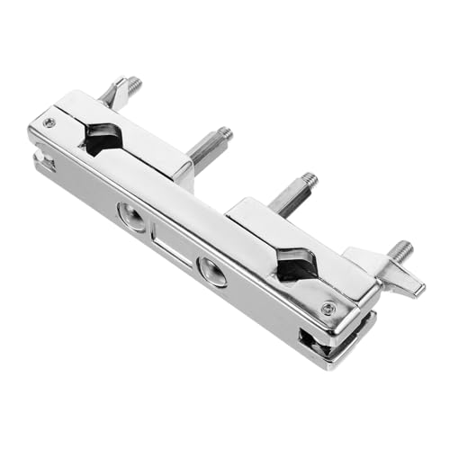 Abaodam 4pcs Drum Cymbal Clamp Extension Holder para batería con diseño doble para montaje seguro de platillos, accesorio para instrumentos de percusión para músicos miniatura 2