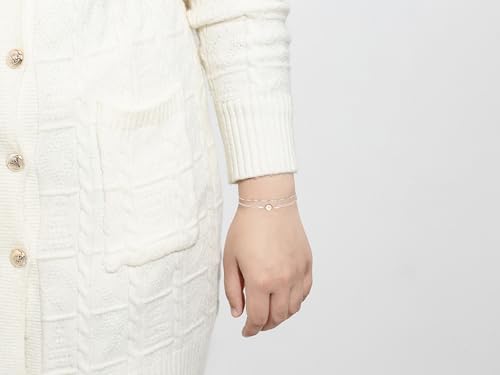 RareLove Inspirational Morse Code Bracelets - God is Within Her Beaded Prayer Jewelry for Women - Handcrafted Blue, White, and Gold Designs - Image 5