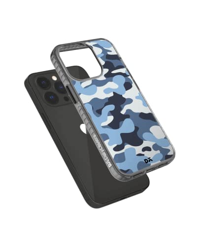 Image of DailyObjects Camouflage Aquatic Stride 2.0 Case Cover for iPhone 13 Pro Max| Polycarbonate TPU Slim Back Cover | Scratch Resistant | Sturdy Design | Full Body Protection | Wireless Charging