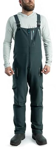 Whitewater Tamer Windproof and Water Resistant Fishing Bibs (Charcoal, Small)