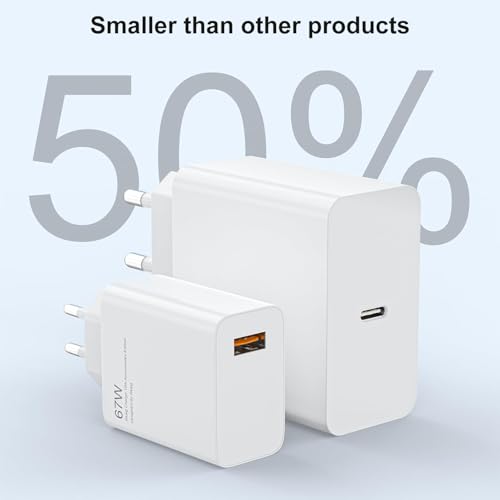 67W USB C Ladegerät Ladekabel für Xiaomi 15, 14, 13T Lite, 12 12T, Redmi Note 14Pro 14Pro+ 5G, 13 Pro 13Pro+, 12 12Pro, A5, A3, 14C, 13C, Poco F7 Ultra Pro, X7, M7, C75 Schnellladegerät Fast Charger