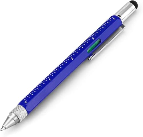 Image of 6 in 1 Multi-tool Pen,Construction Office Supplies,multi functional Tool Pen Screwdriver Ruler,Levelgauge Ruler,Ballpoint Pen Refills, Unique Gifts for Men