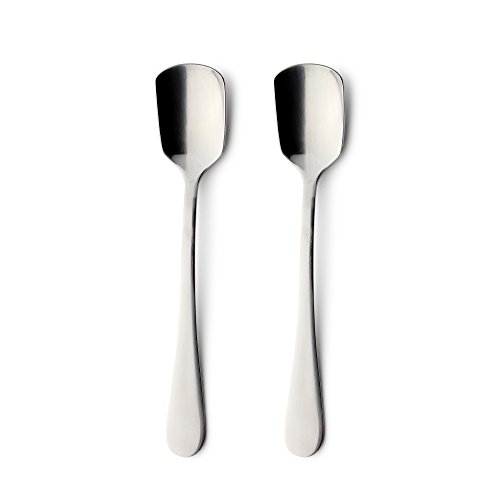 Windsor Carded Grunwerg Set of 2 Ice Cream/Stilton Spoons, Stainless Steel, Mirror Polished,2ICEWSR/C