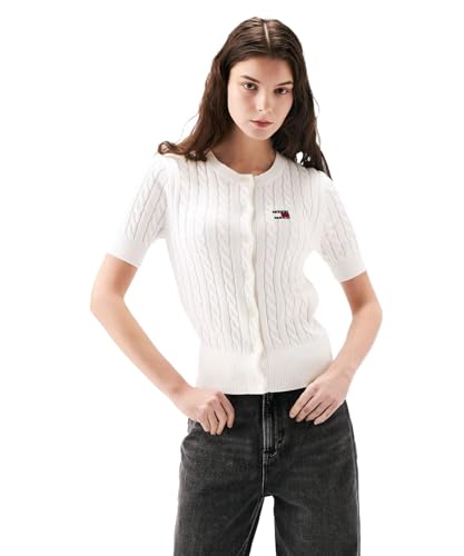 (トミーヒルフィガー) TOMMY HILFIGER サマーケーブルカーディガン DW20381 SMALL ホワイトYBL