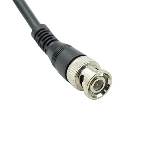 Image of Sscon BNC to Mini Test Hook Grabbers Dual Plunger Hook Clip Test Probe Cable Leads Male(100cm /39.3-Inch)