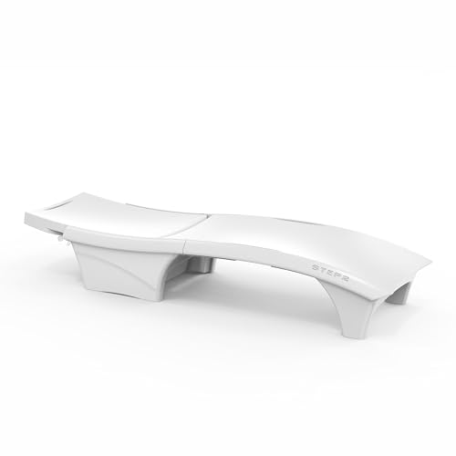 Image of Step2 Vero Adjustable Back in-Pool Lounger with Storage, Pool Chair, Weighted, White