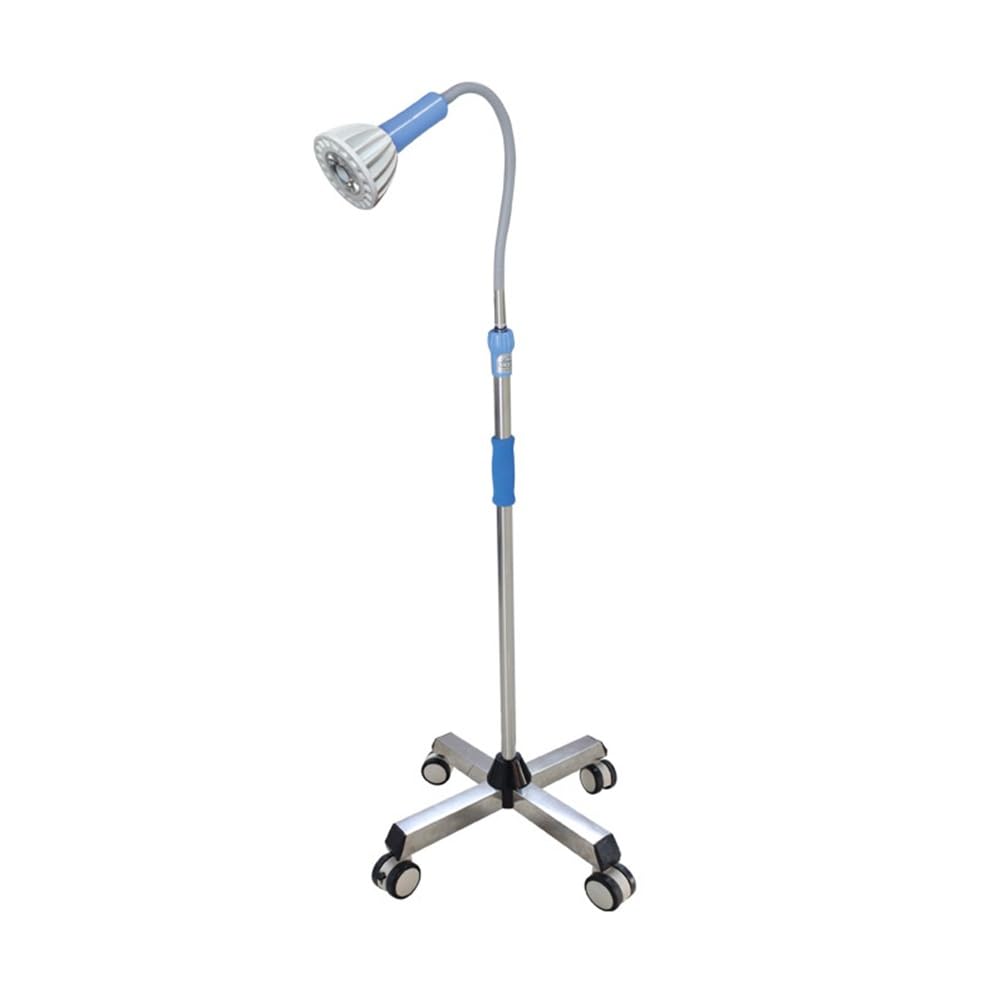 LED-Untersuchungslampe, medizinische Untersuchungslampe, Kaltlichtquelle, weißes Licht, Edelstahlsockel für die ambulante Gynäkologie, Stomatologie, 28 W
