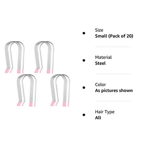 20 Pieces Assorted Hot Roller Clips Replacements, Fits Most Sized Rollers Curlers (Small) #TOP7