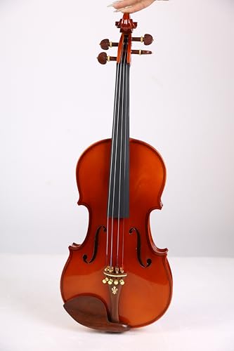 Professional-Grade 4/4 Full Size Violin Complete Set | Premium Ebony Fittings | Ideal for Music Students & Serious Adult Players (Natural, 4/4)
