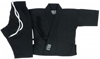 Infant Martial Arts Training Uniform Set, Black, 6 Months, with White Belt