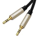 XANHAM 3.5mm TRS Stereo Aux Cable 3.3 Feet /1M Auxiliary Audio Hi-Fi 1/8 Inch Mini Jack Cable Cord Compatible for Smartphone, Headphones, Car, Tablet, Home Theater, Speaker, iPhone, iPad, iPod, etc