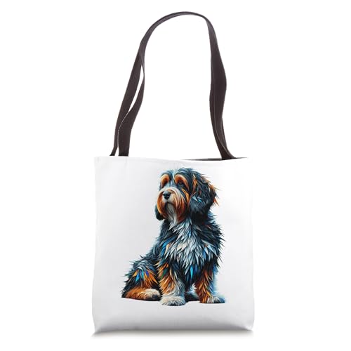 Bolso tipo tote Polygon Art con diseño de Petit Basset Griffon Vendéen miniatura 1