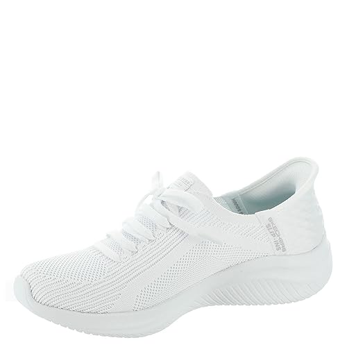 Skechers Martha Stewart x Slip-ins: Ultra Flex 3 Knit Slip-On Sneakers for Women, White, 8
