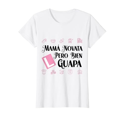 Mamá en prácticas divertida futura mamá anuncio embarazadas camiseta