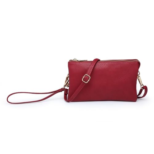 Image of JEN & CO. Riley Crossbody Bags for Women Vegan Leather Wristlet Clutch Wallet Purses Handbags with 2 Straps