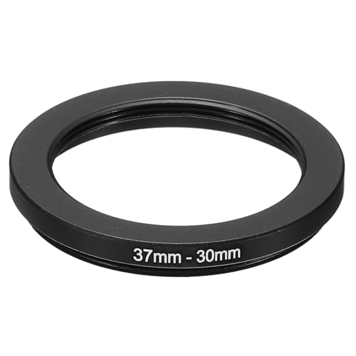Anillo Adaptador Paso Abajo de Metal PATIKIL 37 mm a 30 mm, Anillo Adaptador para Filtros de Lente de Cámara en Aluminio, Negro