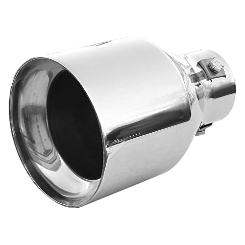 Exhaust Tip Trim Car End Pipe Tail Sport Muffler Stainless Steel Ã˜ 50mm Chrome Universal Cover