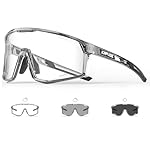 KAPVOE Gafas de Ciclismo Fotocromáticas Hombre Muj...: 【Gafas Fotocromáticas】Las lentes fotocromáticas KAPVOE se oscurecen o aclaran en respuesta a cambios en la luz exterior, con una transmisión visual de la luz que varía entre el 15% y el 85%. Las gafas de sol fotocromáticas cambiarán de transparentes ...
