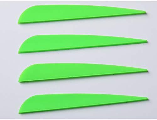 Archery Arrow Vanes Plastic Vane 3 Inch 4 Inch Plastic Feather Fletching for DIY Arrows 105 Pack