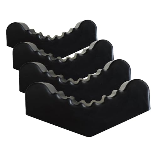 Image of 6Ton Car Jack Stand Rubber Pad Slotted Lift Floor Adapter Repair Tool Frame Rail Pinch Weld Lifting Universal Repair Tools Safety Grip Pads (Pack of 4)