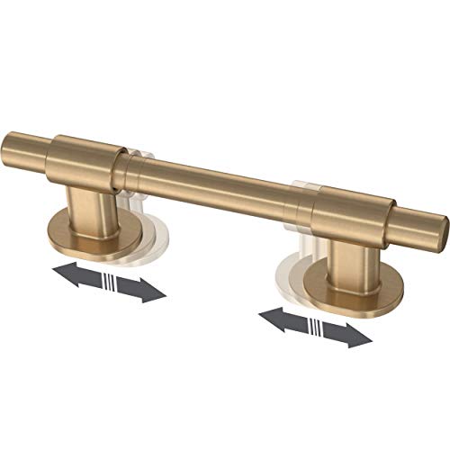 Franklin Brass Bar Adjustable Cabinet Pull, 1-3/8" To 4" (35-102Mm), 5-Pack, Champagne Bronze P44364-Cz-B #TOP6