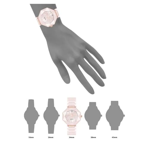 Image of Anne Klein Quartz Blush Octagon Dial Women's Watch | Ceramic Strap Material | Watches for Women