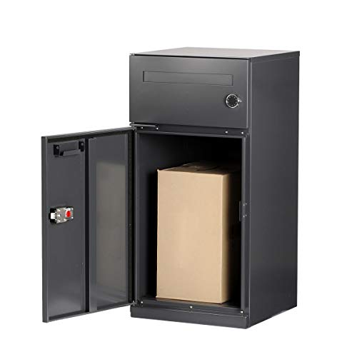 エスディエス 宅配キーパー Nicole メール便Plus 2個受取り ポスト一体型 左開き 個人宅 大容量 大型 140サイズ収納 TK21P-CG-L (チャコールグレー) 2枚目