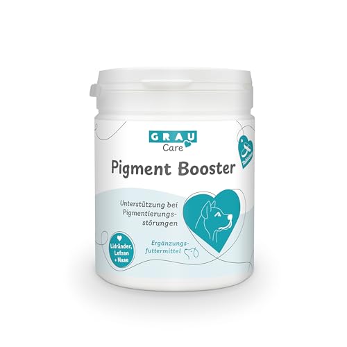 GRAU - das Original - Pigment Booster, 1 x 500 Stück | Ergänzungsfuttermittel für Hunde, Holunder-Tabletten, Unterstützung bei Pigmentierungsstörungen