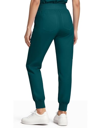 Image of Medical Scrubs for Women Pants, Soft Stretch & Breathable Joggers | Drawstring Womens Scrub Cargo Pants with 5 Utility Pockets, Bottoms Keep 12-Hour Shift Comfort for Healthcare Professionals