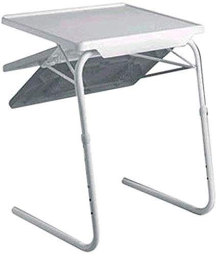 Tavolino Pieghevole Per Laptop - Altezza Regolabile 63-73 Cm - Bianco