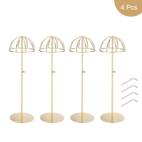 Support de présentoirs pour perruques ajustable et stable en acier poli - 4