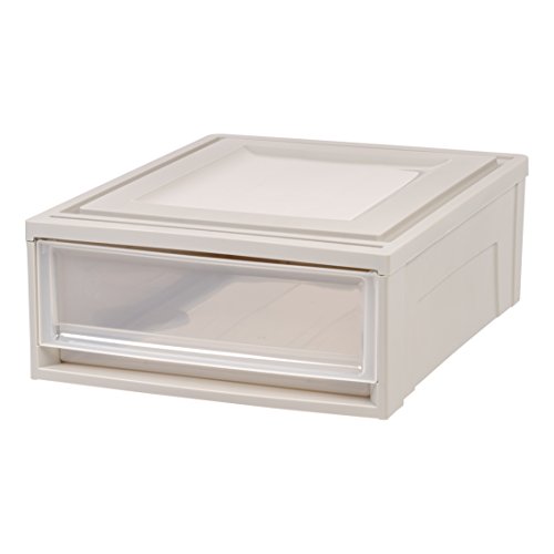 IRIS USA, Inc. 591052 IRIS USA, BC-500S, Shallow Box Chest Drawer, 4 Pack, Gray, 22 Quart