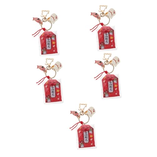 ABOOFAN 5 Portachiavi Decorativi Giapponesi Cinesi A Forma Di Gattino Kawaii Che Saluta Con Il Braccio Per Lo Zaino