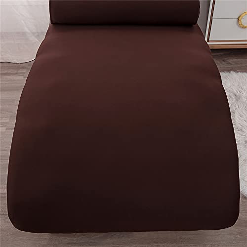 Maiyu-My Chaise Lounge Cover Elasticity Chaise Longue Slipcover Luxury Chaise Chair Covers For Living Room Indoor Furniture Cover Slipcovers For Chaise Lounge Ultra Soft Machine Washable (Brown) #TOP4