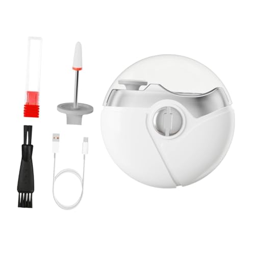 Coupe-ongles électrique rechargeable avec lime et collecteur blanc
