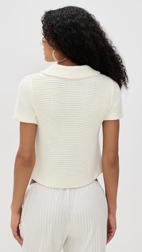 Women's Ribbed Knit Button Tee3
