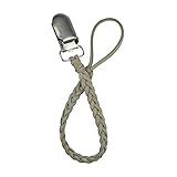 Leather Suede Braided Pacifier Clips By Zelda Matilda. Handmade, Expertly Crafted, Highest Quality, Beautiful! For Boys and Girls