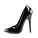 Pleaser Women's Domina-420 Pump,Black Patent,16 M US