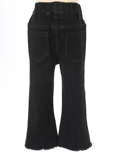 iiniim Toddler Girls Bell Bottom Jeans Denim Pants High Waist Wide Leg Flare Casual Trousers2