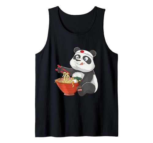 Soupe aux nouilles japonaises Ramen Panda cadeau Débardeur, Homme, Noir, L