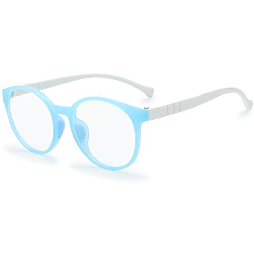 Image of The Fresh Kids Blue Light Blocking Glasses, Flexible TR-90 Frame for Boys Girls Age 3-14, Gaming /TV /Phone