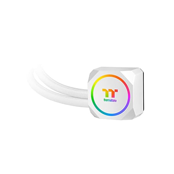 Thermaltake Floe RC360 CPU & Memory AIO Liquid Cooler Snow Edition | PC Water Cooling | Processor Cooler | Storage Cooler | RGB | Silent 120mm Fan | White - Image 3